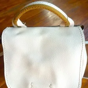 Original Coach mini backpack leather, ivory color. COACH Mini Turnlock Rucksack Backpack In Chalk Excellent | eBay main image 3